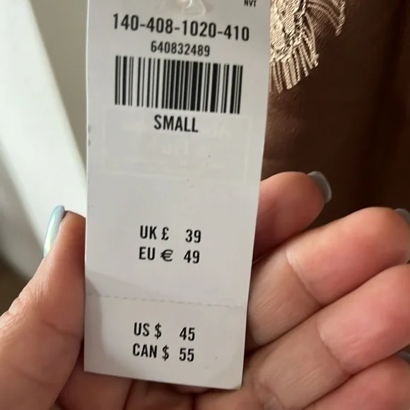 BNWT Abercrombie & Fitch Lace Trim Satin Bodysuit - Picture 7 of 7